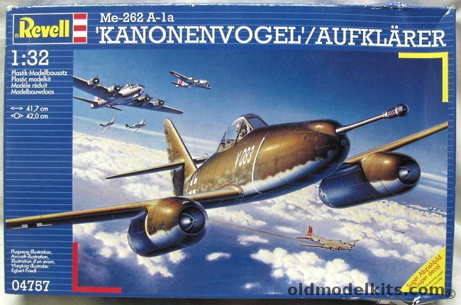 Revell 1/32 Me-262 A-1a Kanonenvogel Aufklarer, 04757 plastic model kit